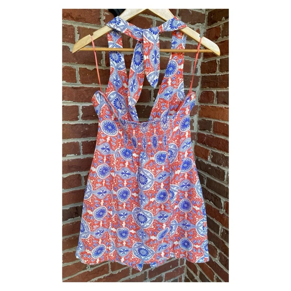 NWOT Anthropologie Maeve Buttondown Halter Mini Dress  Size Small - Picture 10 of 14